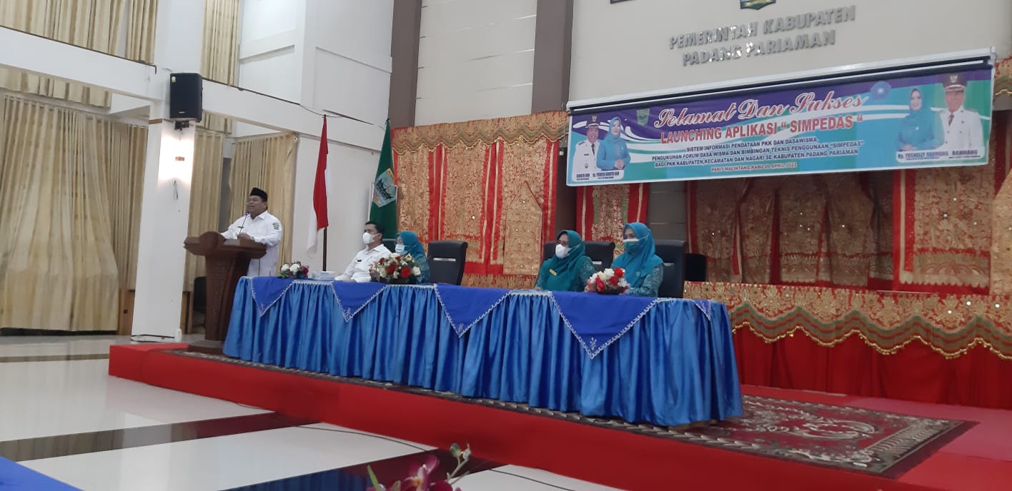 LAUNCHING APLIKASI SIMPEDAS DAN BIMTEK APLIKASI MENJADIKAN KADER PKK TERTIB ADMINISTRASI 