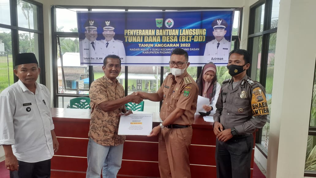 PEMERINTAH NAGARI MALAI V SUKU MENYALURKAN BLT-DD TAHAP 1 JANUARI s.d MARET KEPADA 116 KPM