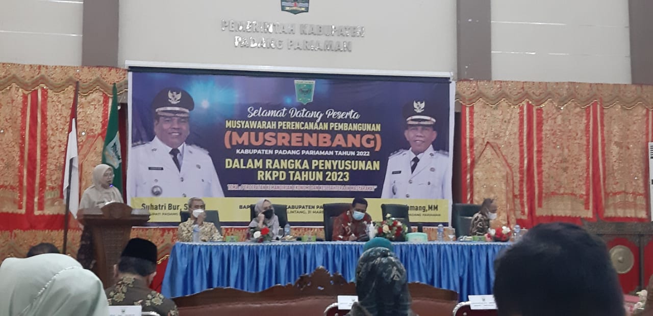 MUSRENBANG PENYUSUNAN RKPD KABUPATEN PADANG PARIAMAN TAHUN 2023 MENUJU PADANG PARIAMAN BERJAYA